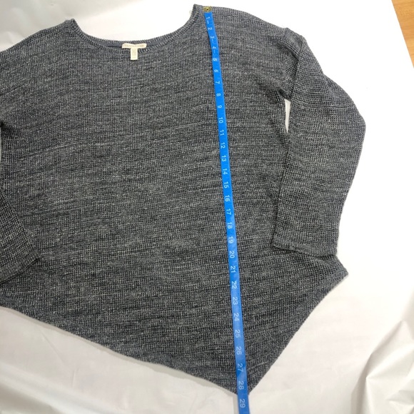 Eileen Fisher Gray Open Waffle Knit Tunic Top S - Picture 5 of 9